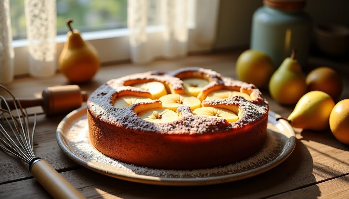 Recette maison facile et savoureuse du gâteau poire à l'ancienne de grand-mère Recette maison facile et savoureuse du gâteau poire à l'ancienne de grand-mère
