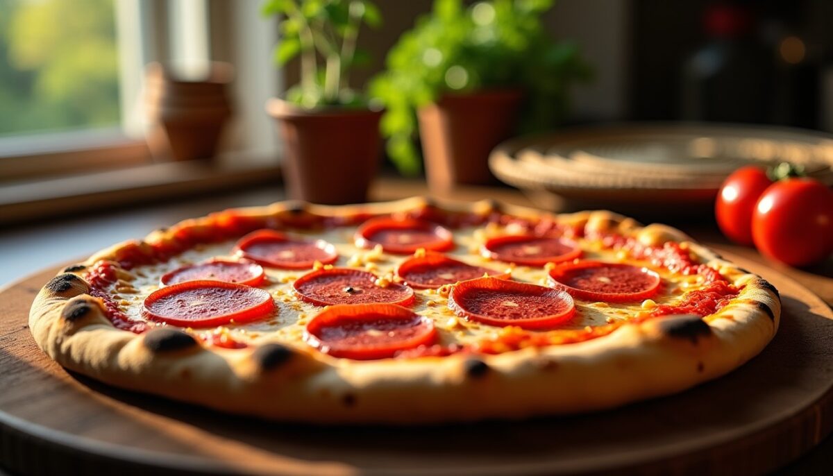 Pizza à la salami : recette simple et délicieusement maison Pizza à la salami : recette simple et délicieusement maison